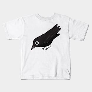 Funny crow illustration Kids T-Shirt